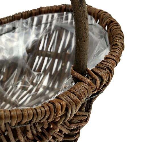 Floristik24 Kartoffelkorb 32cm mit Folie natur