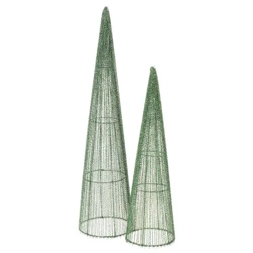 Steckkegel aus grünem Metall 47 cm und 62 cm für Blumengestecke bestellen | Floristik24.at