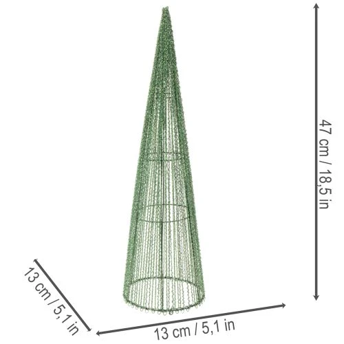 Steckkegel aus grünem Metall 47 cm und 62 cm für Blumengestecke | Floristik24.at