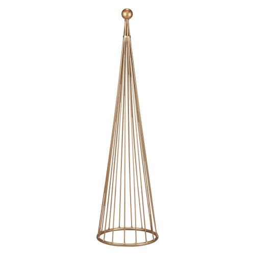 Weihnachtsbaum Metall Deko Gold Kegel H62/83cm 2er-Set
