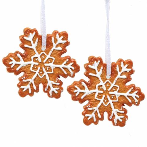 Floristik24 Christbaumschmuck Keks Schneeflocke 12St