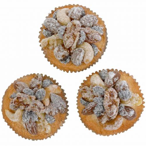 Floristik24 Muffins mit Nüssen künstlich 7cm 3St