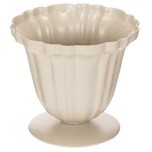 Dekoschale cremefarben Pokal Blech 10 cm