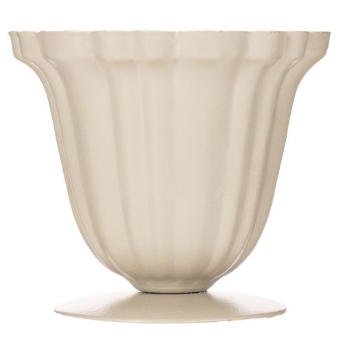 Dekoschale cremefarben Pokal Blech 10 cm | Floristik24.at
