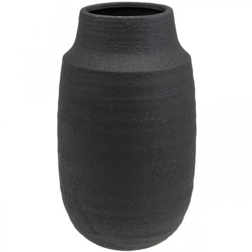 Artikel Keramik Vase Schwarz Blumenvase Deko Vasen Ø17cm H34cm
