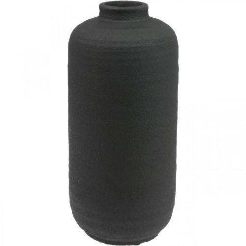 Keramik Vase Schwarz Deko Vasen Rustikal Ø15,5cm H34cm