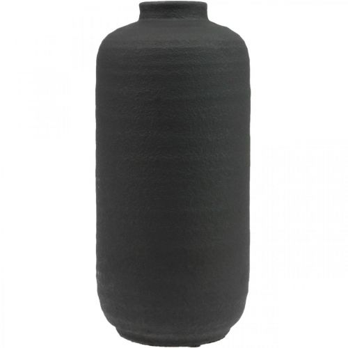 Floristik24 Keramik Vase Schwarz Deko Vasen Rustikal Ø15,5cm H34cm