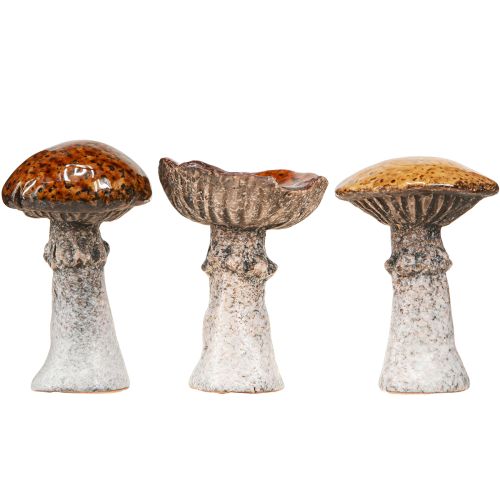 Artikel Keramikpilze Keramikdeko Pilze Orange Gelb Braun 8cm 3 St