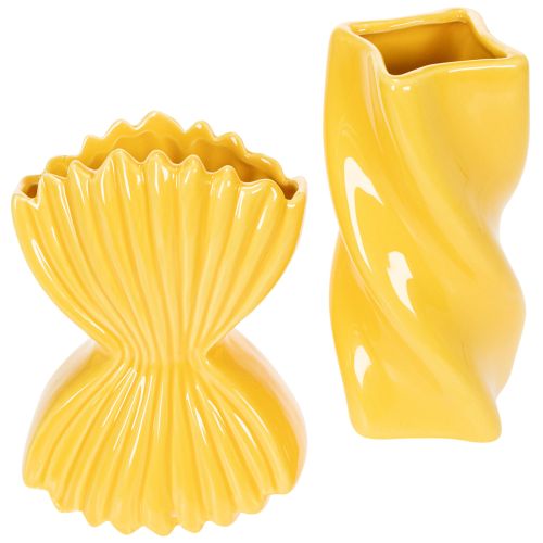 Floristik24 Pasta Vase Keramik Dekorative Tischdekoration mediterran für Wohnzimmer und Büro 16cm