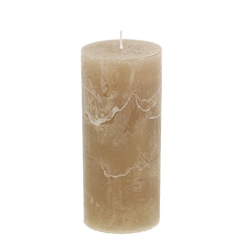 Floristik24 Kerze Hellbraun 60mm x 140mm 8St