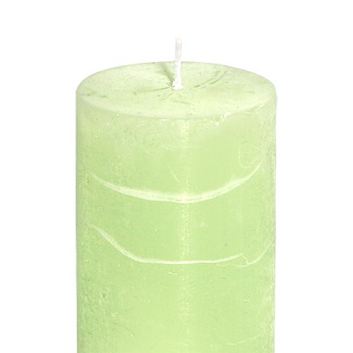 Artikel Kerze Lime Grün Hellgrün 50×100mm durchgefärbt 4 St