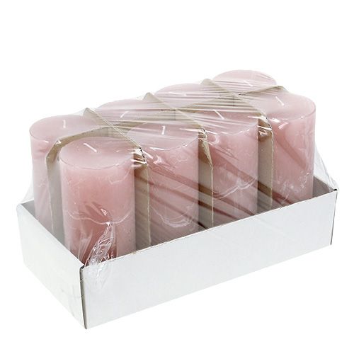 Floristik24 Kerze Altrosa 60mm x 140mm 8St