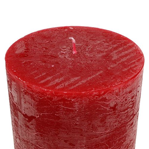 Floristik24 Kerze Rot 50mm x 100mm durchgefärbt 12St