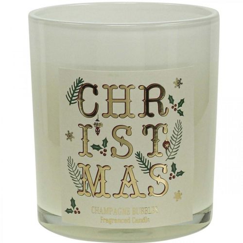 Duftkerze Weihnachten Duftkerze im Glas Creme Champagner Ø8cm