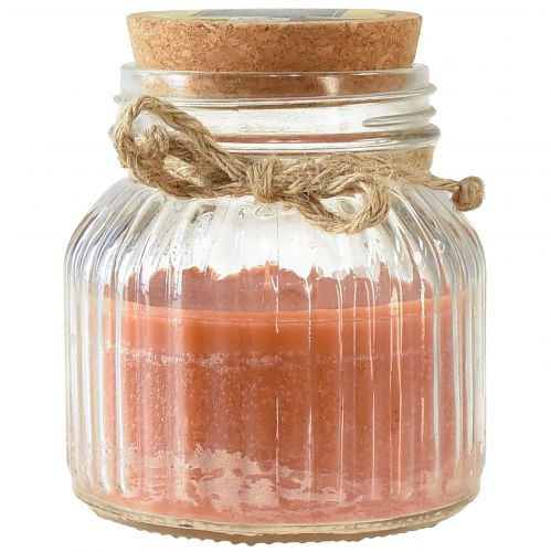 Artikel Duftkerze im Glas Korken Citronella Kerze Braun H11,5cm