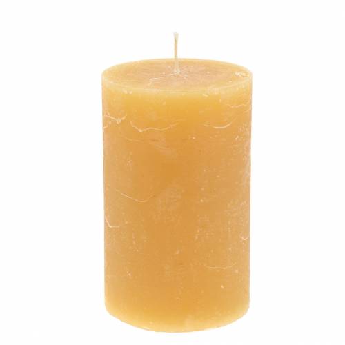 Floristik24 Durchgefärbte Kerzen Honigfarben 85×150mm 2St