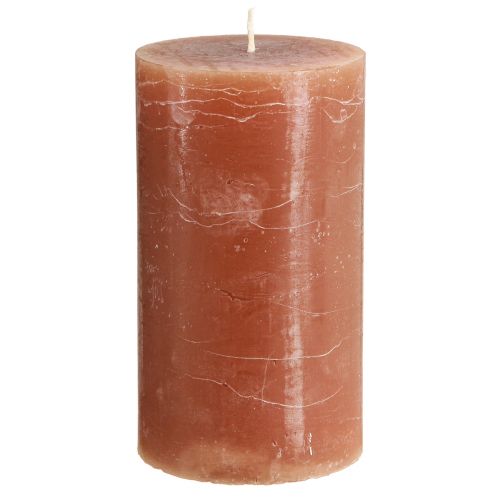 Kerzen durchgefärbt Karamell Stumpenkerzen 85×150mm 2 St