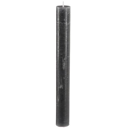 Floristik24 Kerzen in Anthrazit Durchgefärbt Stabkerzen 34x300 4 St