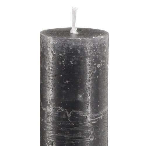 Floristik24 Kerzen in Anthrazit Durchgefärbt Stabkerzen 34x300 4 St