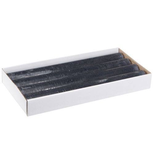 Floristik24 Kerzen in Anthrazit Durchgefärbt Stabkerzen 34x300 4 St