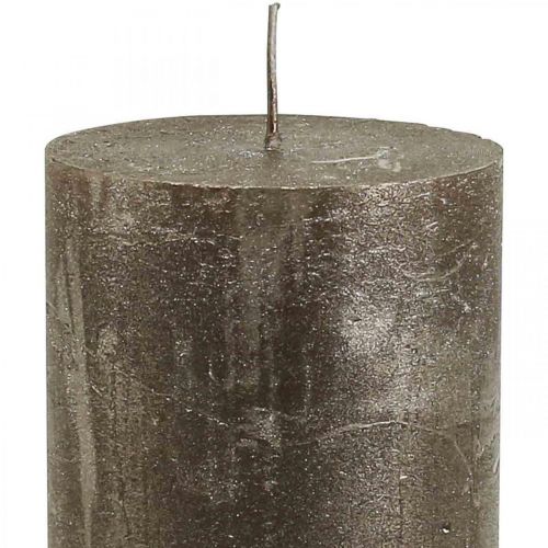 Artikel Stumpenkerzen Durchgefärbte Kerzen Kupfer 70x120mm 4St