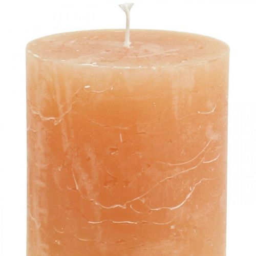 Artikel Durchgefärbte Kerzen Orange Peach Stumpenkerzen 70×80mm 4 St