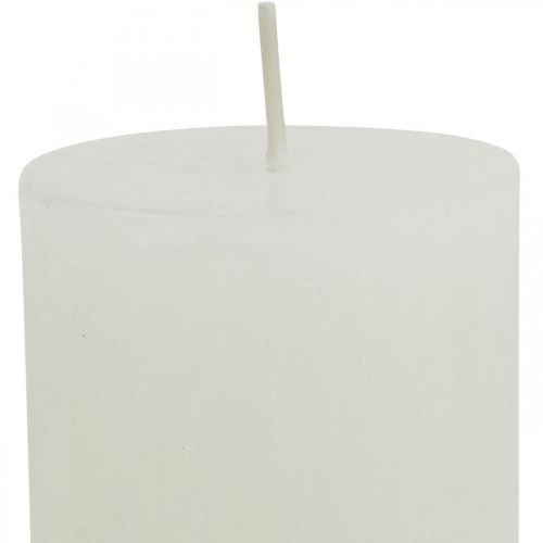 Artikel Stumpenkerzen Rustic Durchgefärbte Kerzen Weiß 60/110mm 4St