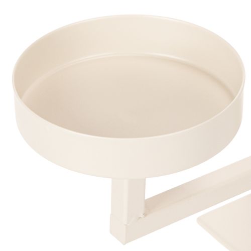 Kerzenständer aus Metall mit vier Kerzentellern 47 cm creme | Floristik24.at