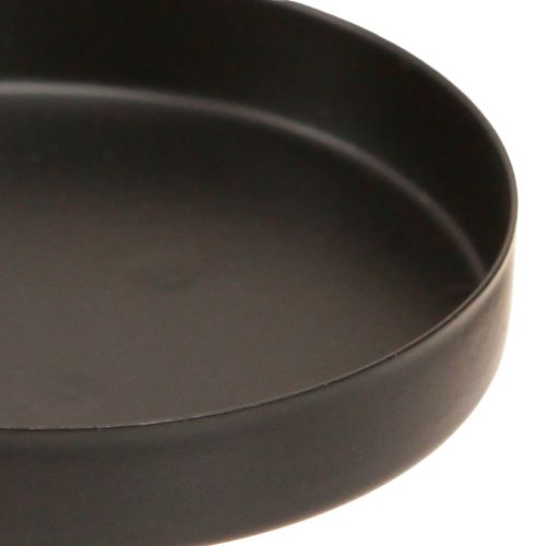 Floristik24 Kerzenhalter Adventskranz Metall Schwarz matt Ø8cm 4 St