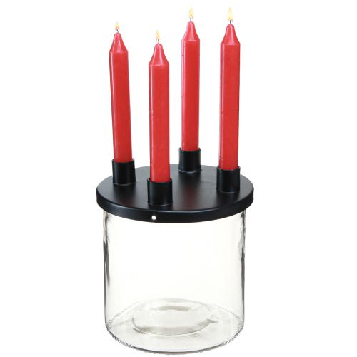 Artikel Kerzenhalter Glas Stabkerzenhalter Deko Glas H11cm Ø10cm