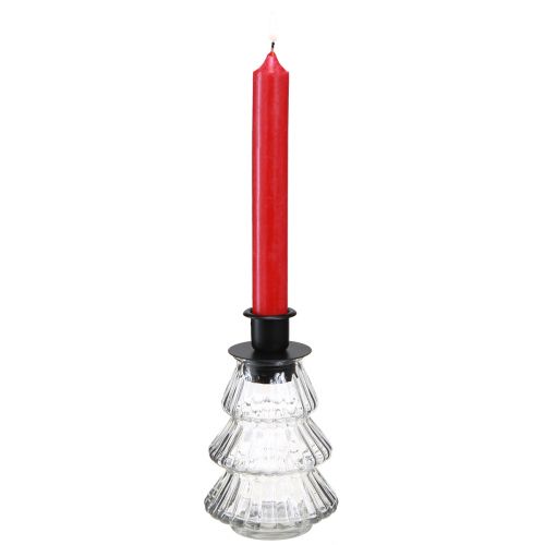 Artikel Kerzenhalter Glas für Stabkerzen Tannenbaum 13,5cm 2St