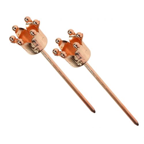 Floristik24 Kerzenhalter Krone Kupfer Ø2,2cm H7cm 4 St