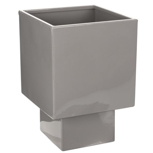 Pflanzgefäß Würfel Grau mit Sockel aus Metall 22cm | Floristik24.at
