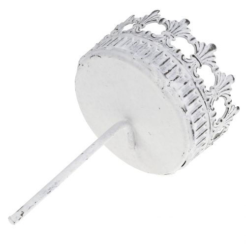 Artikel Kerzenhalter Weiß Antik Ø7cm H12cm 1 St