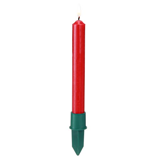 Floristik24 Kerzenhalter für Stabkerzen Grün Kunststoff Ø2,2cm 5 St