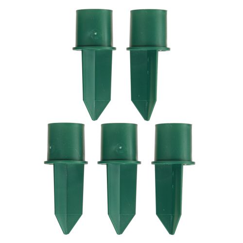 Floristik24 Kerzenhalter für Stabkerzen Grün Kunststoff Ø2,2cm 5 St