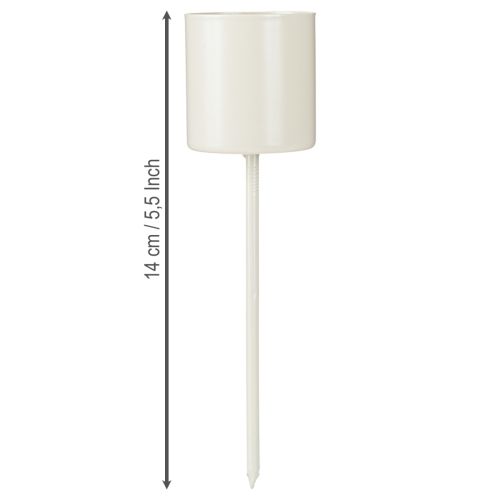 Artikel Kerzenhalter für dicke Stabkerzen Metall Beige 3,8×14cm 4 St