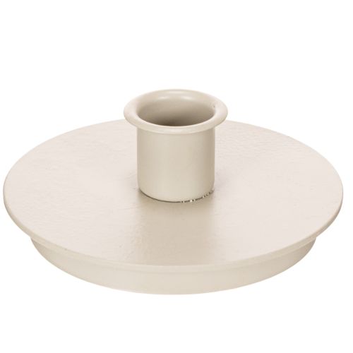 Kerzenhalter rund Metall cremefarben 10 cm für Stabkerzen 2 Stück Innenbereich