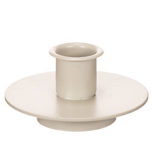 Kerzenhalter Metall Beige matt 8cm für Stabkerzen 3er-Set