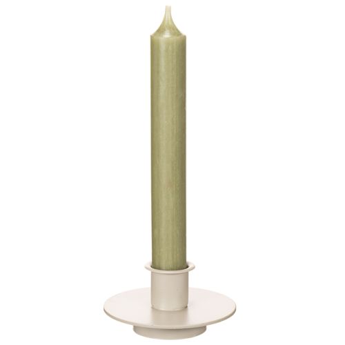 Kerzenhalter Metall Beige matt 8cm für Stabkerzen 3er-Set | Floristik24.at
