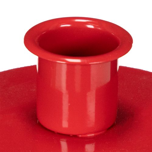 Kerzenhalter aus Metall 8cm rot für Stabkerzen 3er-Set | Floristik24.at