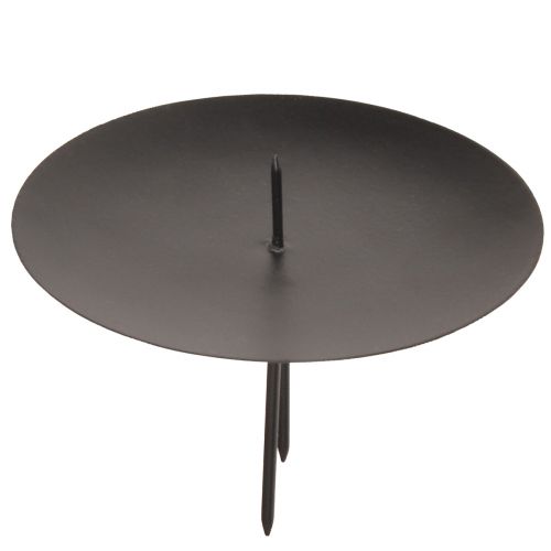 Floristik24 Kerzenhalter zum Stecken Metall Für Advent Schwarz Ø8cm 4 St