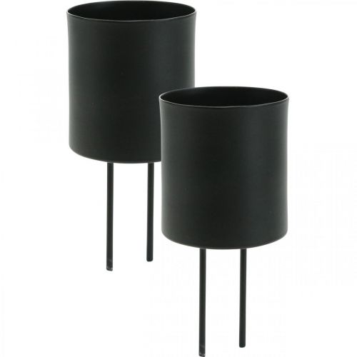 Kerzenhalter zum Stecken Schwarz Teelichthalter Ø5cm 4 St