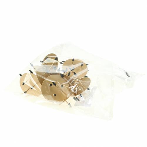 Floristik24 Kerzenhalter zum Stecken Gold Ø6,5cm 12 St