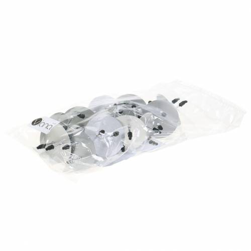 Floristik24 Kerzenhalter zum Stecken Silber Ø4,5cm 12 St