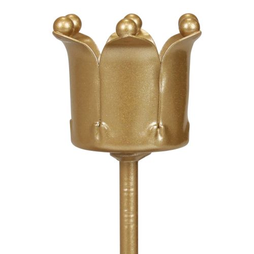 Floristik24 Kerzenhalter Adventskranz Kerzenhalter Gold Krone Ø2,5cm 4St