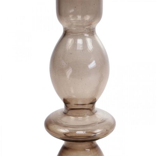 Floristik24 Kerzenhalter Glas Kerzenständer Stabkerzenhalter 18,5cm 2St