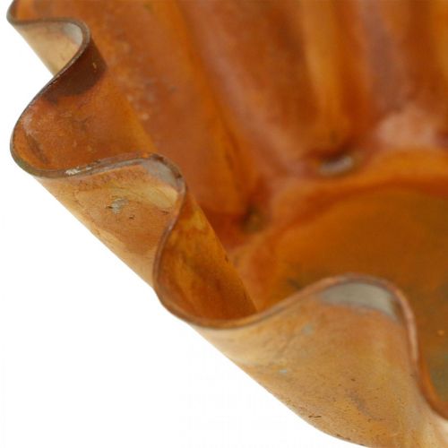 Artikel Kuchenform, Kerzenhalter, Metall-Teller, Edelrost Ø11,5cm H4cm 4St