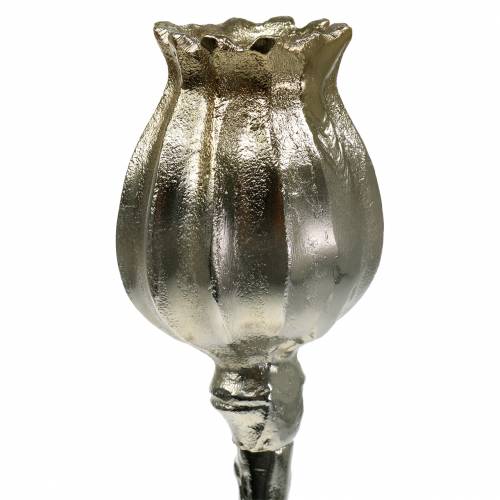 Floristik24 Kerzenständer Mohnblüte Champagner H41cm