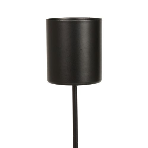 Floristik24 Kerzenhalter zum Stecken Kerzenhalter Schwarz Ø3,5cm 4St